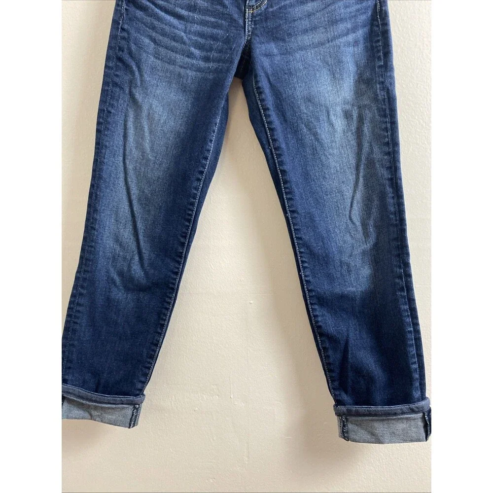 KUT From The Kloth Blue Jeans Size 0 Catherine Slim Boyfriend Low Rise Dark Wash